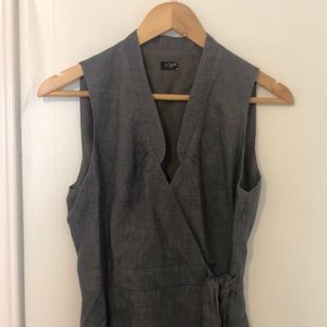 Jcrew grey linen dress